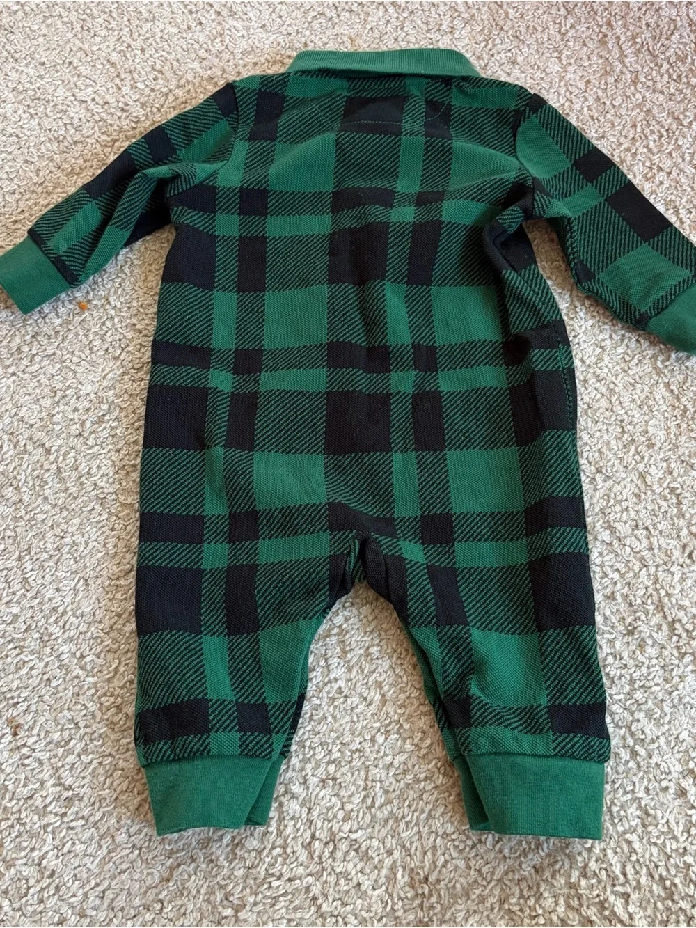Baby Boys Plaid Cotton Mesh Polo Coverall 0/3